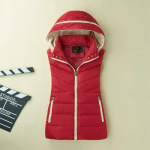 S&uuml;gis Talv Uus Kapuutsiga Puuvillane Soe Vest Naistudengid Streetwear Korea L&otilde;tv Varrukateta Parka Vest Naistele 2XL beige