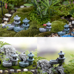 Mini Retro Pond Tower Resin K&auml;sit&ouml;&ouml; Haldjas Aiakaunistus Kujukesed M&auml;nguasjad Ise isetegemine Miniatuurid Terraarium Mikro