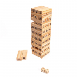 Puidust torni puidust ehitusklotsid Klassikaline m&auml;nguasi doomino virnastaja ekstrakti ehitamiseks &otilde;petav m&auml;ngukingitus 1 Set