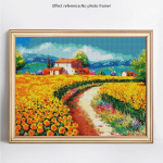 Teemantmaal, maastik Teemantmosaiikv&auml;ljal t&auml;is &uuml;mmargune kivist pilt Teemanttikandid 20X30