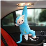 Creative Cartoon Monkey auto rippuv paberist salvr&auml;tiku salvr&auml;tiku karbi hoidik kaasaskantav kodukontori paberkarp sinine