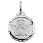 Altesse [B9513] - Pendentif Argent 'Petit Ange' argent&eacute; (rhodi&eacute;) - 15 mm h&otilde;be