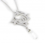 Altesse [H3401] &ndash; valge 'Goddess' h&otilde;bedane kaelakee valge