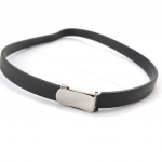 Les Tr&eacute;sors De Lily [J8082] - Collier 'Peaceful' noir (silicone) must