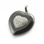 Les Tr&eacute;sors De Lily [M8825] - h&otilde;bedane ripats  Love  must h&otilde;be (keraamiline) - 19x17 mm must