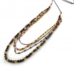 Les Tr&eacute;sors De Lily [N1516] - Disainer pikk kaelakee  Sissi  merevaigupruun kuld