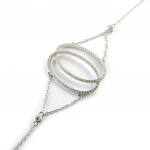 Les Tr&eacute;sors De Lily [N3405] - Bracelet Argent 'Sissi' blanc h&otilde;be