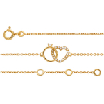 Altesse [P9298] - Bracelet Plaqu&eacute; Or 'Love Queen' blanc dor&eacute; - 13x12 mm h&otilde;be