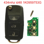 Vana 434MHz 3 nupuga auto puldi v&otilde;tmehoidja 1K0959753G VW Golf Tourani jaoks one size