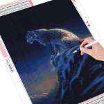 T&auml;isruudu puur Teemantmaaling Leopard K&auml;sitsi valmistatud Teemanttikandid Loomamosaiik Rhinestone Kit Kodukaunistus Full Round (20X30CM)