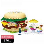 176TK City Girls &uuml;hilduv S&otilde;brad L&otilde;bustuspark Burger Shop Suupisteputka Kokkupandud Ehitusklotsid klotsid Lapsed M&auml;nguasjad Kingitused