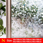 1 rulli kodukaunistusega kleebis Peitsitud 3D dekoratiivne aknaklaaskile Privaatsus UV-vastane 55x100cm