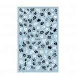 K&uuml;&uuml;nekleebis 3D DIY mitmes stiilis leotamiseta l&auml;ikivad manik&uuml;&uuml;ri kleebised t&uuml;drukule 7 must valge v&auml;rv