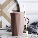 Kaanega keraamiline kruus Spoon Ins Cup Naissoost &uuml;li&otilde;pilane Korea versioon Meestele Kodune Loominguline hommikukohvitass Suure mahutavusega one size