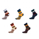 5 Paaris Meeste Kleit Meeste Sokid Puuvillane Naljakas V&auml;rviline Triibuline Uudne stiil Klassikaline meeste sokk Suurus Eur 38-45 (US6-11) EUR38-45