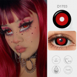 17 mm must r&otilde;ngas, punane Mini Sclera l&auml;&auml;tsed iga-aastased hullud halloweeni kontaktl&auml;&auml;tsed Tokyo Ghoul Cosplay silmakontaktid 17MM punane