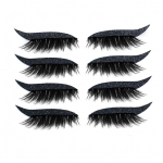 4 Pairs Silmapliiats Ripsmeplaaster Universal T&uuml;&uuml;p Kosmeetika Lastics Silmapliiats Ripsmeplaaster must