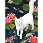 5D DIY Teemantmaaling Armas kass Teemanttikandid S&uuml;gismaastik Ristpistes T&auml;is&uuml;mmargune puur Kodukaunistus K&auml;sitsi kingitus Full Round 15x20CM