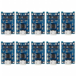 3/5/10/20tk TP4056 laadimismoodul koos akukaitsega 18650 BMS 5V Micro USB 1A 186 50 liitiumaku laadimisplaat 10PCS