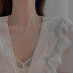 ANENJERY Circle Star kaelakee, naiste kullake, rangluukett, peen aksessuaarid