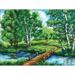 5d teemantmaaling loodus ristpistes teemanttikandid puu maastik Pilt kividest Kodukaunistus K&auml;sitsi valmistatud Full Round 20x30CM