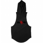 Muscleguys Meeste Prinditud Aluss&auml;rgid Fitnessi Vest Suvine Varrukateta Kapuutsiga T-s&auml;rk Spordi Mood Kehakultuur Varrukateta T-s&auml;rk M must
