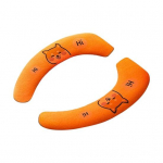 1 Pair Closestool Stickers Eco-friendly Great Stickiness Can be Tailored Practical No Mark Left Toilet Seat Sticker for Travel oranž