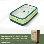 T&auml;ispuhutav bassein PVC v&auml;libassein aia tagaaia rannatarvikute jaoks 1,5&ndash;4,28 m 150*105*55cm roheline