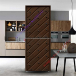 3D puidust kleebis k&uuml;lmiku vin&uuml;&uuml;lk&uuml;lmiku kleebisega uksekate T&auml;ielik isekleepuv tapeet s&uuml;gavk&uuml;lmiku dekoratiivkile kohandatud kleebis 60x150cm(1pcs)