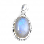 Kuu kivi h&otilde;bedane ripats, Reiki ripats, h&otilde;bedane amulett ehted, 925 sterlingh&otilde;be k&auml;sitsi valmistatud ehted, kingitused talle valge