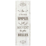 Les Tr&eacute;sors De Lily [A0155] &ndash; hall  Quotes  disaineri l&otilde;uend (Lihtsad asjad on sageli k&otilde;ige ilusamad) - 90x30 cm NA hall