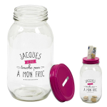 Les Tr&eacute;sors De Lily [A3674] &ndash; Mason purgist klaasist hoiup&otilde;rsas  Jacques &uuml;tles  roosa (&auml;ra puutu mu raha) - 17x9 cm Heleroosa