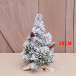 Snow Flocked lauaj&otilde;ulupuu, eelvalgustatud kunstlik minij&otilde;ulupuu, kotiriie alus, sisekontori h&uuml;lgamiseks 30cm