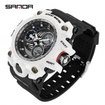 SANDA uued mudelid, mis m&uuml;&uuml;vad noori elektroonilisi kellasid helendav veekindel moodne tuulekindel &auml;ratuskell meeste k&auml;ekell valge