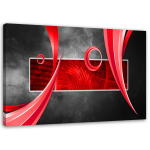 L&otilde;uenditr&uuml;kk Abstract Red Grey 60x40 punane