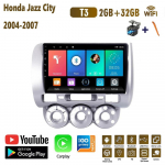 Juhtmeta autoraadio Carplay jaoks Honda Jazz City 2004-2007 Android Multimeedia Videopleier GPS Navigatsioon WIFI 2+32GB 2+32GB