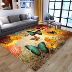 Unistuste lilla liblikamustriga vaibad elutuppa Magamistoa ala Vaibad Lastetuba M&auml;nguvaip Multifilm 3D-printimine Laste m&auml;ngumatid 100cm x 150cm