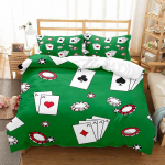 3D k&otilde;rglahutusega digitaalse tr&uuml;kitud voodipesukomplekt, pokker, kaart, udusuletekk ja padjap&uuml;&uuml;r 2/3 t&uuml;kki, pestav ja kiiresti kuivav kodukaunistus Baby 100x135cm