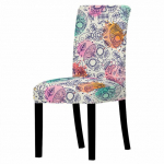 Elastne Skull Print s&ouml;&ouml;gitooli kate Spandex tool Slipcover Stretch tooli kate pulmahotellide banketi kodukaunistuseks Universal Size