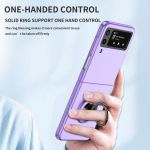 Kukumisvastane s&otilde;rmej&auml;lgedeta &uuml;mbris Samsung Galaxy Z Flip4 5g Flip 4 Flip3 Flip 3 k&otilde;va ja tugeva telefonikott koos s&otilde;rmusehoidjaga for Samsung Z Flip 3 tumesinine v&auml;rv