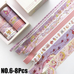 Kuldfoolium Washi Tape DIY Journal Scrapbooking Kleebised Kleebised Maskeerimislint &Uuml;hev&auml;rviline maalriteip Dekoratiivne Kleeplint P&auml;evik Kirjatarbed Dream Park (8 rolls)