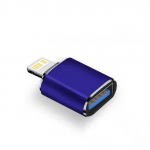 IOS-i jaoks OTG Adaptador iPhone 14 13 12 11 Pro iPad U kettavalgustuse jaoks USB 3.0 adapteriga iOS 13 &uuml;lal sinine