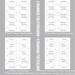 Uus 4 lehte/komplekt Silmameigi &scaron;abloonid Kleebised Naiste meik Kiire silmapliiatsi kleebised Lauv&auml;rvi &scaron;abloonid
