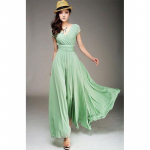 Naiste mood Bohemian Maxi &otilde;htukleit V-kaelusega XXXXXL roheline