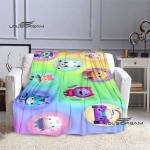 Armas multikas Gabby nukumaja tekk Loominguline flanellist kohev fliisist tekk Lastele ja t&auml;iskasvanutele Kingitus Diivan Reisi telkimine 150x180cm