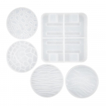 Silikoonist isetegemise vaiguvorm Wave Diamond Bottom Coaster Round Cup Matialuse vorm