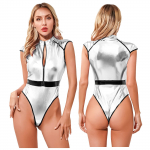 Naiste Halloweeni alustass Meeste rollim&auml;ng Kost&uuml;&uuml;m Mock Kaelus Body Kork Varrukas lakknahast kassi&uuml;likond S h&otilde;be