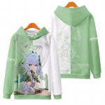 Pusad M&auml;ng Genshin Impact Kamiri Ayahua 3D Prinditud Pusad Poiss T&uuml;druk Kapuutsiga sviitrid Lapsed Mood Multikad Pullover Mantel 140