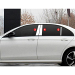 Car Styling Window BC Pillars bright frame Decoration Cover Sticker Trim For Mercedes Benz E Class W213 200 300 Auto B Model standard gray