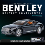1/24 Bentley Continental GT mudelauto, sulamist survevalatud kogutav tagasit&otilde;mmatav autom&auml;nguasi, heli ja valgusega, uks saab avada poistele, t&uuml;drukutele kingitus kingitus 1/24-22.5x8.3x6cm must